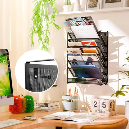Simple Trending Wall File Organizer, Mesh 7-Tier Vertical Hanging File Holder - Image 3