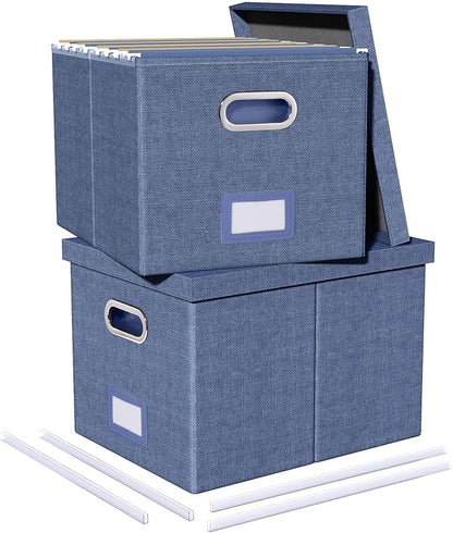 2 Pack File Storage Organizer, Document Organizer, Portable File Box by Oterri