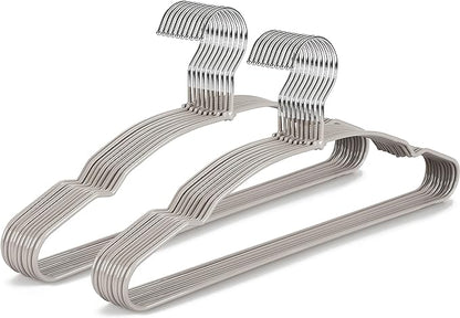 TOPIA HANGER Metal Hangers 20 Pack, Non Slip Clothes Hangers Space Saving by TOPIAHANGER