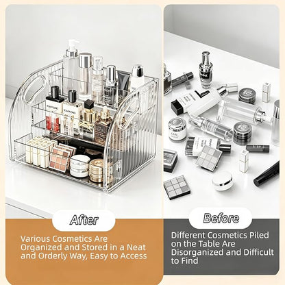3-Tier Wide Acrylic Display Stand Transparent Acrylic Display Shelf Organizer - Image 4