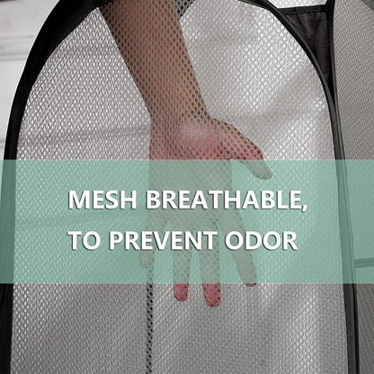 2 Pack Laundry Basket, Foldable Mesh Pop-up Laundry Hamper - Image 5