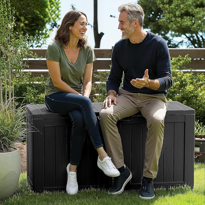 90 Gallon Waterproof Outdoor Storage Box, Deck Boxs - Image 2