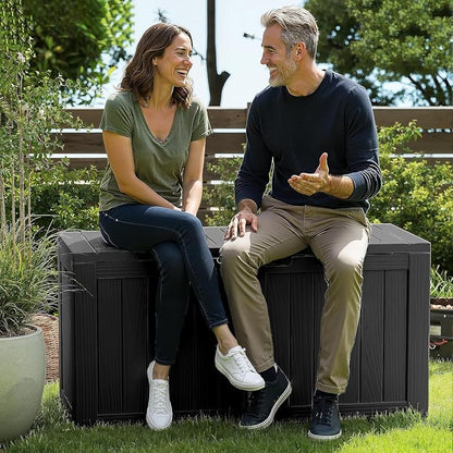 90 Gallon Waterproof Outdoor Storage Box, Deck Boxs - Image 2