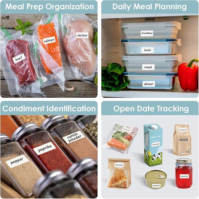 MaxGear 1000 Removable Freezer Labels 1x2 Inch | Waterproof Oil Resistant - Image 6