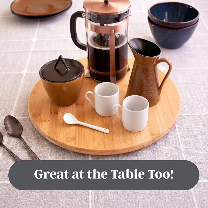TB Home 14 Inch Bamboo Lazy Susan Turntable Organizer - Image 4
