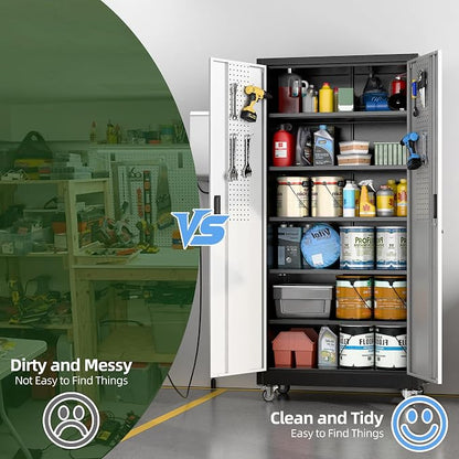 Upgraded Wide & Deep Metal Garage Storage Cabinet - Image 8