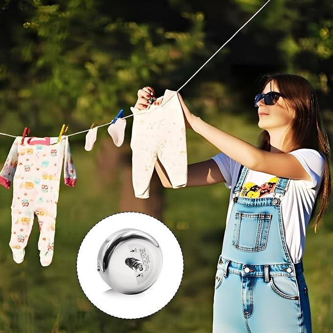Retractable Clothesline, Stainless Steel Clothing Line Dryer Wall Mounted - Image 8