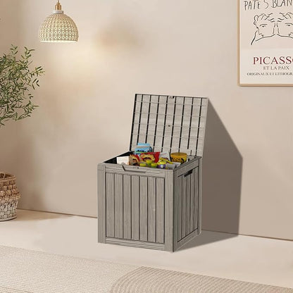 35 Gallon Resin Deck Box, Waterproof Outdoor Storage Box - Image 9