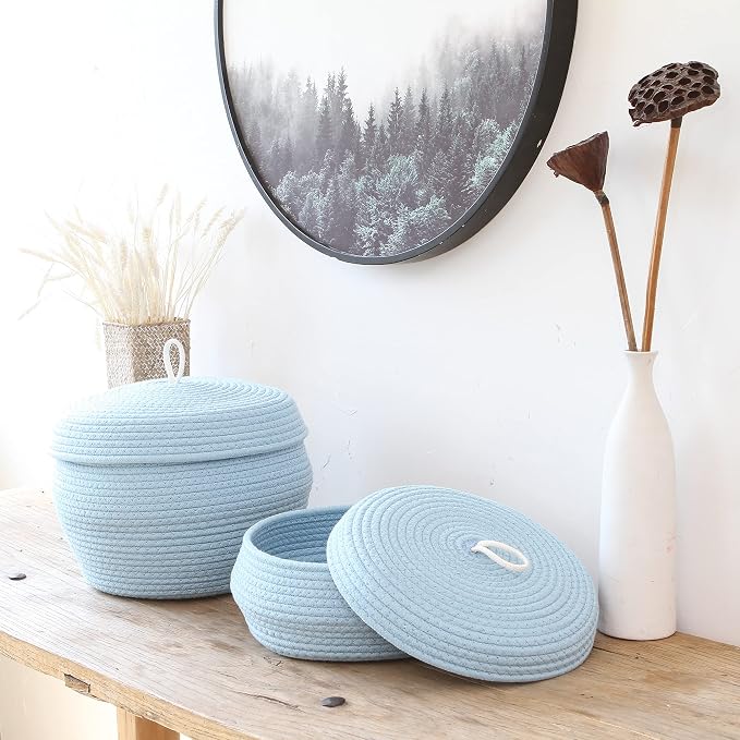 Sea Team Round Cotton Rope Storage Basket - Image 2