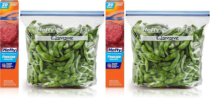 Hefty Press to Close Plastic Freezer Bags, Gallon Size by Hefty