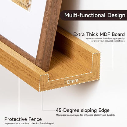 Fun Memories Picture Ledge Shelf, 48 Inch Floating Shelves Set of 2, Large - Image 4