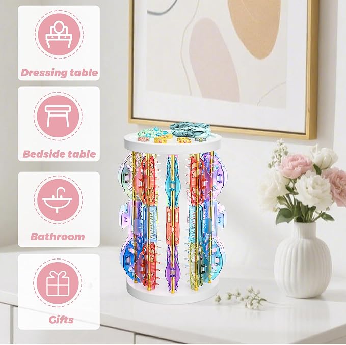 Metal Claw Clip Organizer Holder, Hair Clip Storage - Image 6