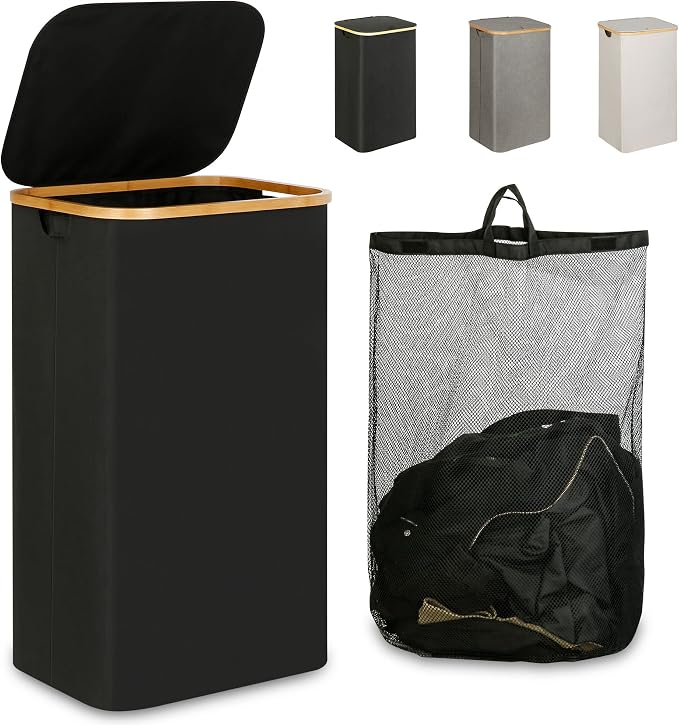 iEGrow Laundry Hamper with Lid, 110L Large Laundry Hamper with Handle and Lid by iEGrow