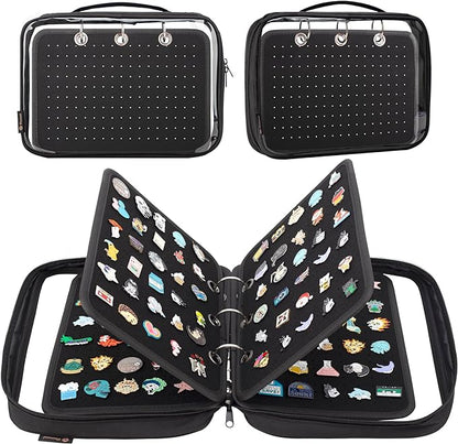 Enamel Pin Display Pages Pin Carrying Case, Pins Collection Storage Organizer by PACMAXI