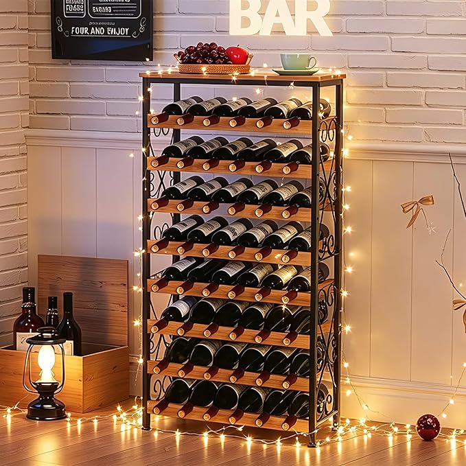 Sonyabecca 48 Bottle Wine Rack Freestanding Floor - Image 4