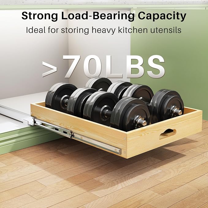 Pull Out Cabinet Organizer, Soft Close Wooden Slide Out Drawers - Image 6