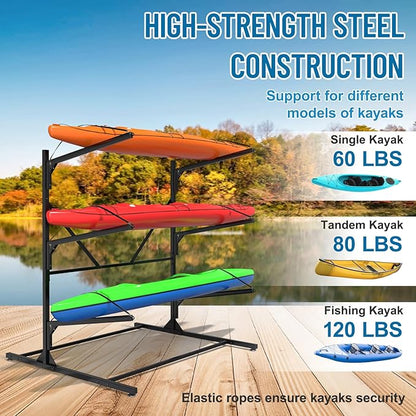 Kayak Storage Rack, Heavy Duty Freestanding Kayak Rack - Image 4