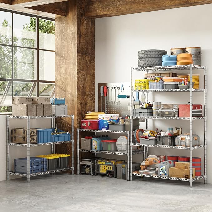 ROOMTEC 5-Tier Heavy Duty Wire Shelving Unit, 2000 lbs Total Capacity - Image 7
