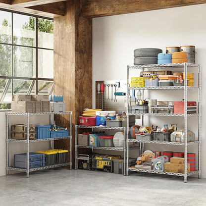 ROOMTEC 5-Tier Heavy Duty Wire Shelving Unit, 2000 lbs Total Capacity - Image 7