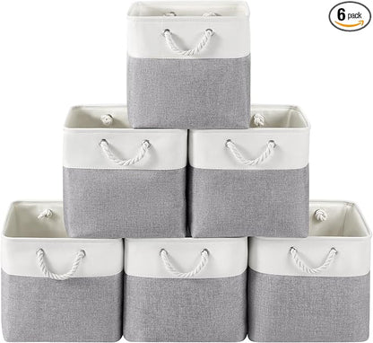 13x13 Inch Foldable Fabric Cube Storage Bins by VQRTEXAStorageBasket