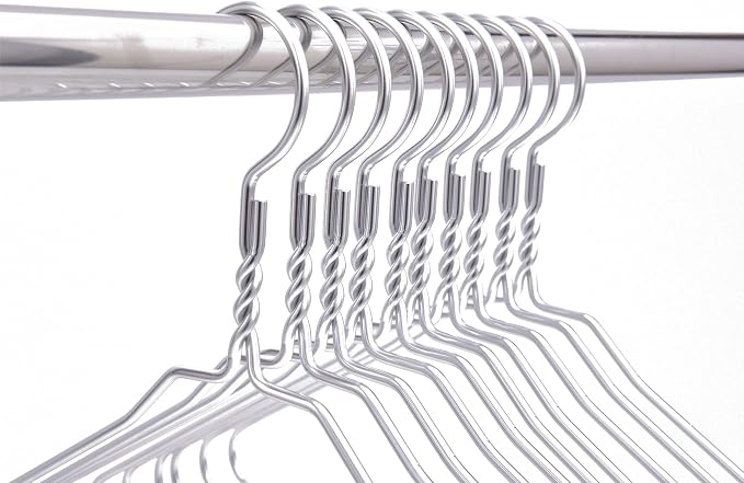 Quality Silver Aluminum Metal Coat Hangers - Image 5