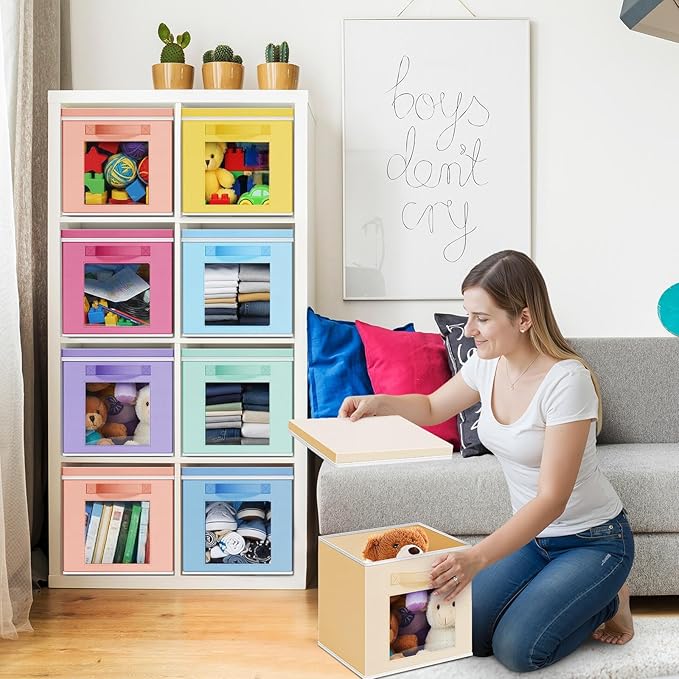 Threehoney 10 Pcs Fabric Storage Cubes - Image 6