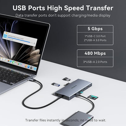 USB C Docking Station Dual Monitor Laptop Docking Station, 15 in 1 Docking - Image 8