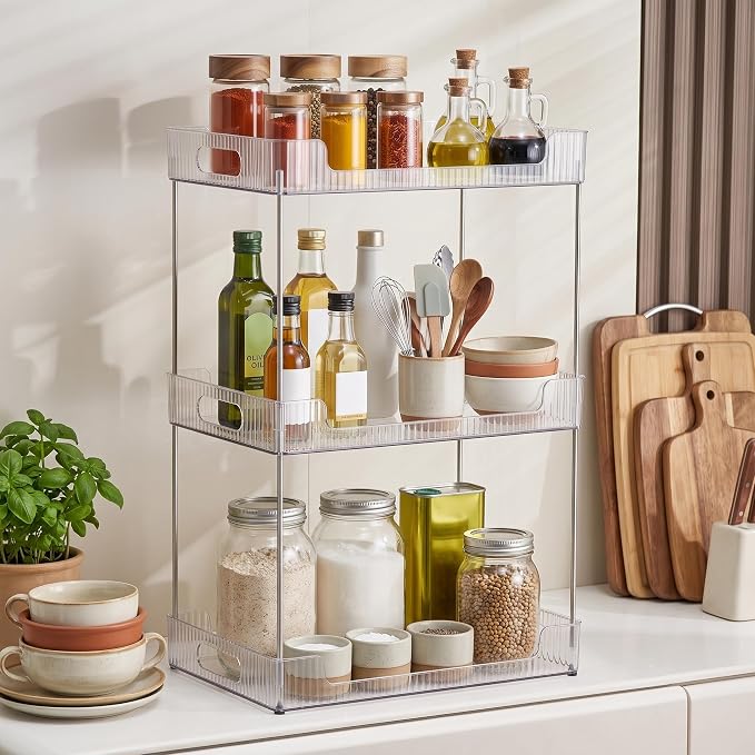 Goderewild 3 Tier Bathroom Counter Organizer, Fits A4 Size Makeup Organizer - Image 7