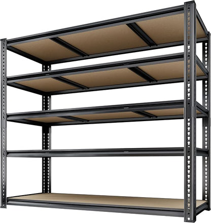 48"W Garage Shelving, 3050LBS Storage Shelves Heavy Duty, 5 Tier Metal Shelving - Image 9