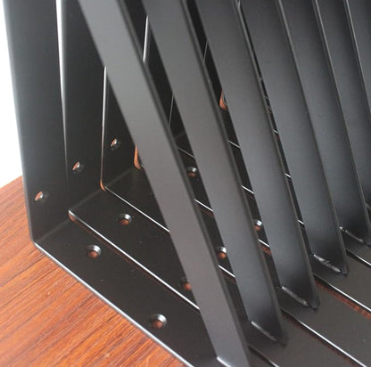4 Pack L10 x H 8" Black Heavy Duty Shelf Brackets - Image 5