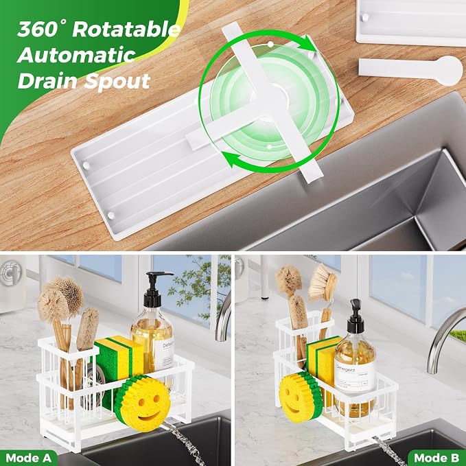 Sponge Holder for Kitchen Sink, Sink Caddy - Image 4