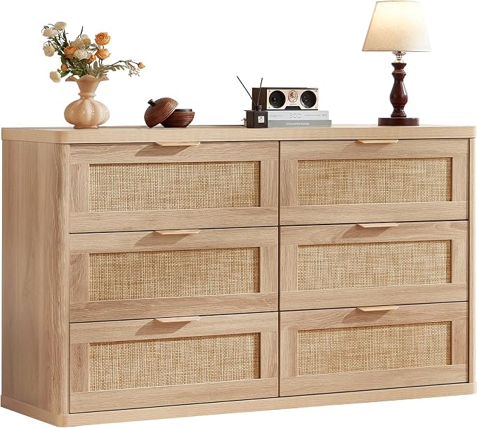 LEYAOYAO Rattan 6 Drawer Dresser by LEYAOYAO-Findtheshiningpointofyourideallife%EF%BC%81
