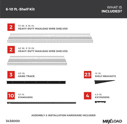 ClosetMaid MaxLoad Heavy Duty Wall Shelf Kit - Image 3