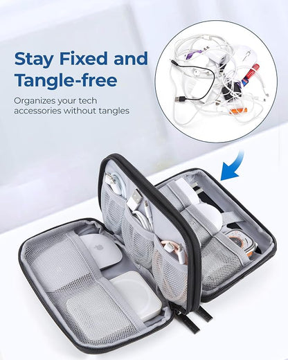 BAGSMART Electronics Organizer Travel Case, Cable Charger Cord Tech Organizer - Image 2