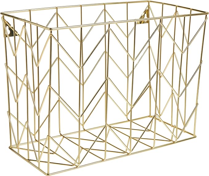 U Brands Hanging File Desk Organizer, Wire Metal, 8.5" x 11' by UBrands