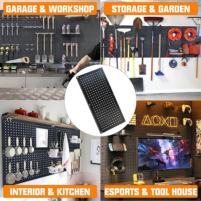 Metal Pegboard Storage System, Garage Wall Organizer, Tool Storage Panels - Image 6
