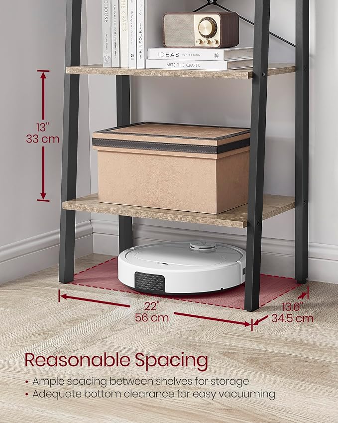 VASAGLE Ladder Shelf, 5-Tier Bookshelf, Storage Rack, Bookcase - Image 8