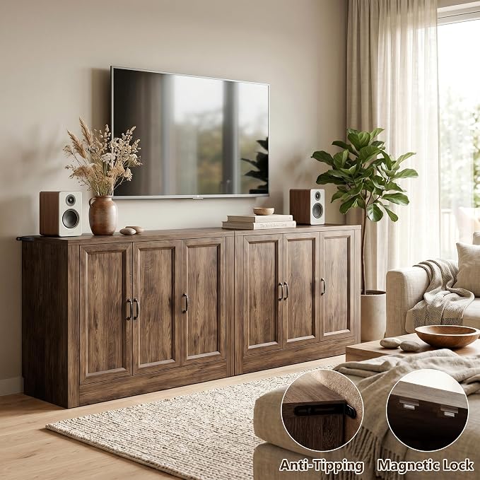 78.5" W Modern Buffet Cabinet - Image 4