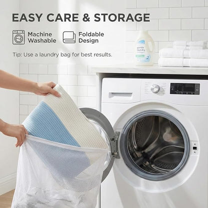 JMvicyroam 65L Extra Large Machine Washable Cotton Rope Blanket Basket | - Image 5