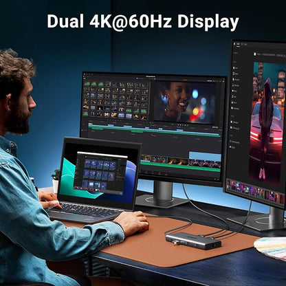 UGREEN 10-in-1 USB C Docking Station, Dual HDMI 4K@60Hz, Single 8K@30Hz - Image 3