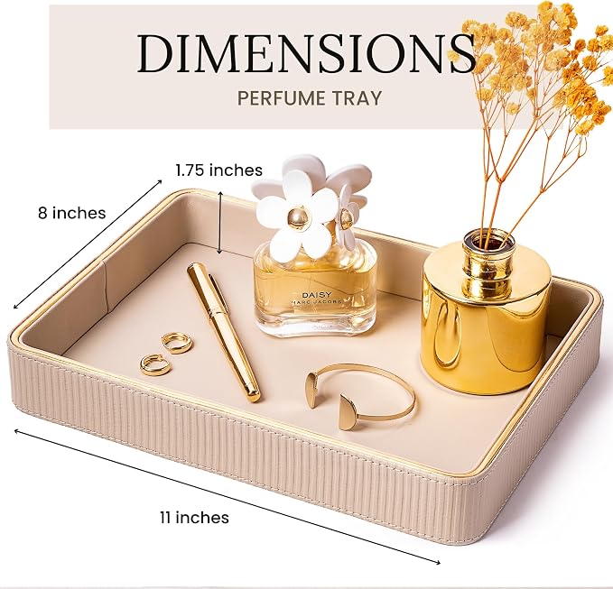 Perfume Tray Valet Tray Night Stand Bedside Organizer| Perfume Organizer - Image 10
