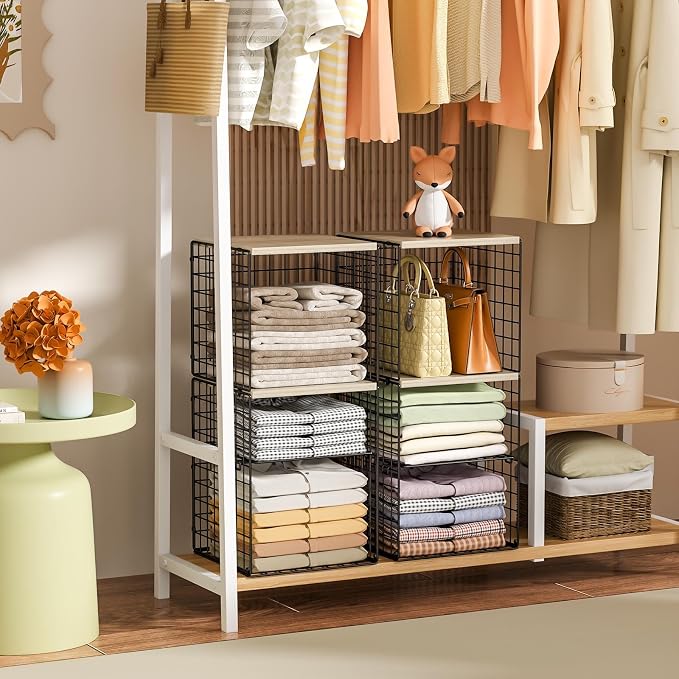 2 Pack Closet Organizer System, Extra Tall Stackable Closet Shelves | Large - Image 7