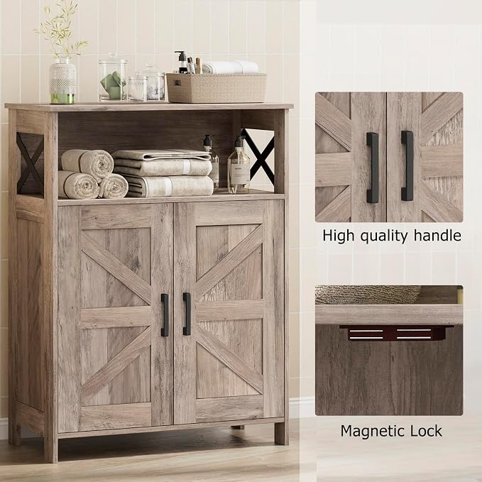 Homhedy Farmhouse Bathroom Storage Cabinet - Image 5