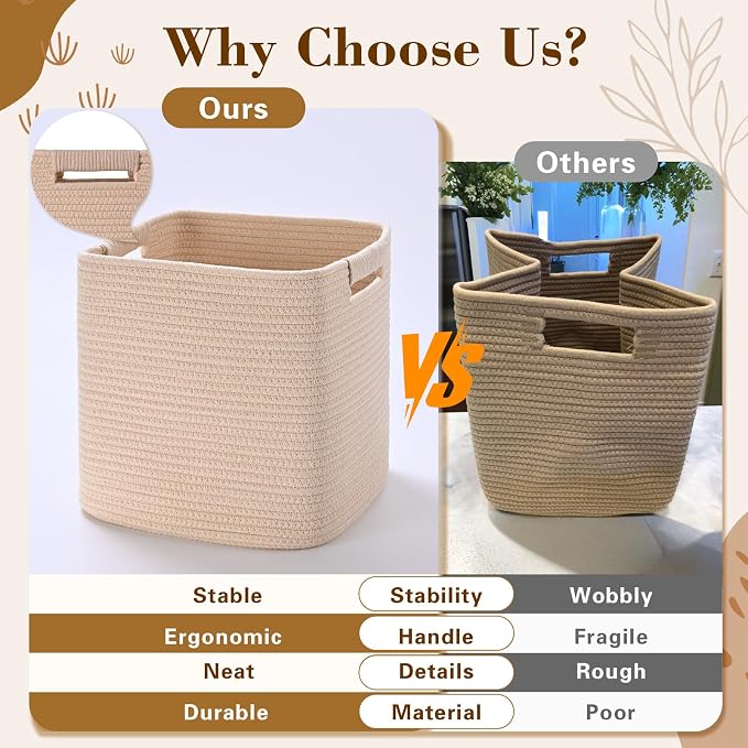 11 Inch Storage Cubes, 3 Pack Cube Storage Bins - Image 4
