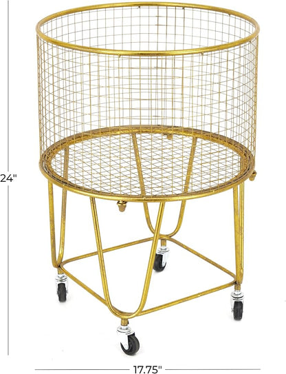 Deco 79 Metal Storage Cart - Image 6