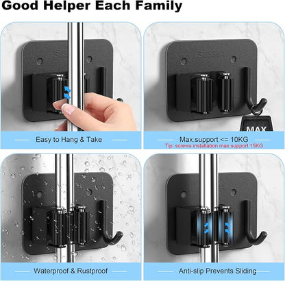 4 Pack Mop and Broom Holder Wall Mount - Image 5