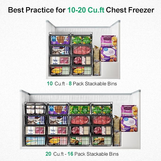 iSPECLE Chest Freezer Organizer Bins - Image 6
