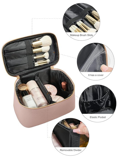 Cosmetic Bag, ROWNYEON Makeup Bag, Portable Makeup Train Case, Travel Toiletry - Image 3