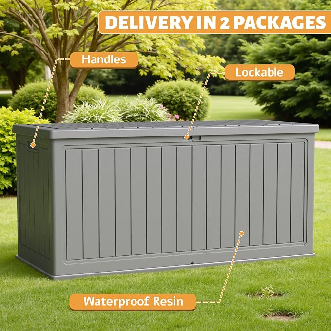 Flamaker Resin Deck Box 270 Gallon, XXL Waterproof Storage Box - Image 3