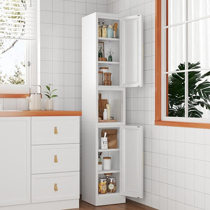 Ckzbx Tall Narrow Storage Cabinet 66.93" H Tall Bathroom Cabinets Metal Pantry - Image 2